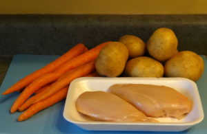 Organic chicken breast, carrots, potatoes